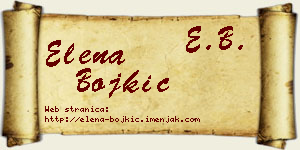 Elena Bojkić vizit kartica